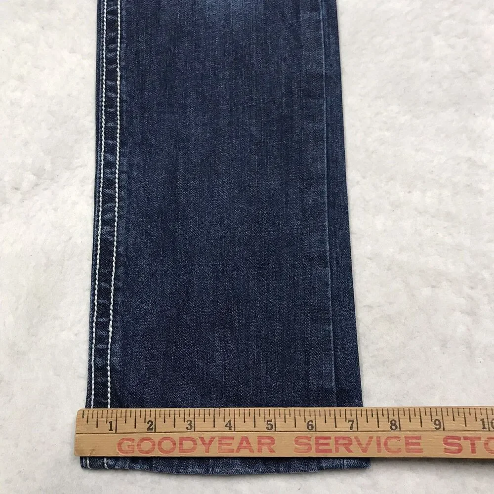 ROOKIES Lennon Jean Men 34x33 Low Rise Narrow Dark Whisker Wash Stretch